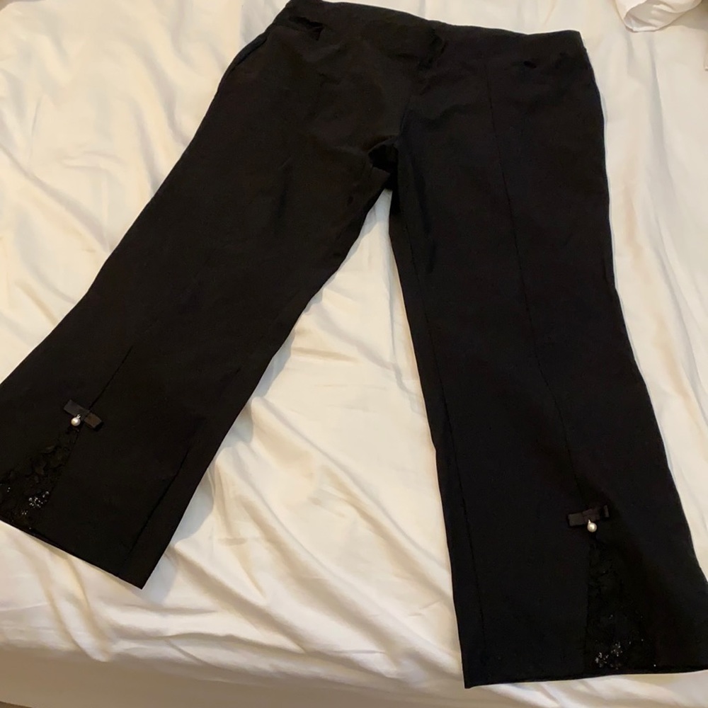 Women Nylon wide leg capris pants